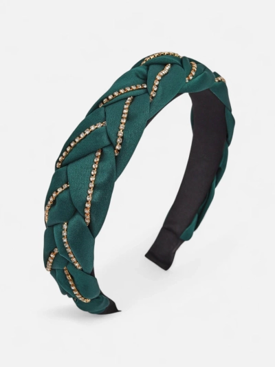 Royalfashion Лента за коса с плитка, украсена с цирконии