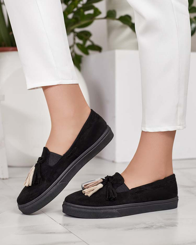 Royalfashion Дамски мокасини с пискюли Bererto