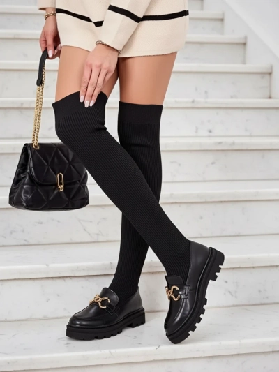 Royalfashion Дамски ботуши с приплъзване над коляното Rufies