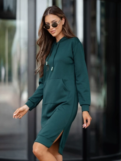 Royalfashion Вискозна спортна рокля с качулка