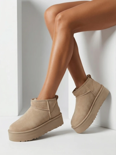 Royalfashion Дамски къси ботуши a'la snow boots Ozozi