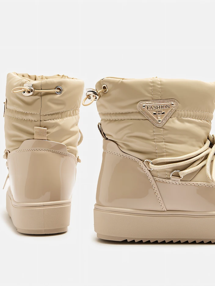 Royalfashion Дамски ботуши a'la snow boots в светлокафяво Vevnose