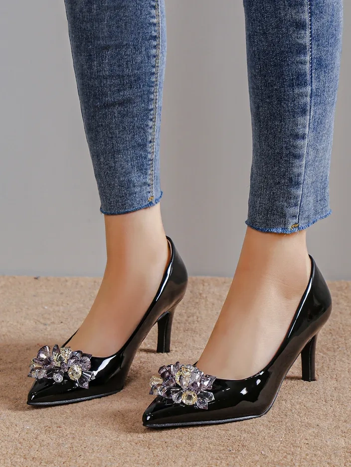 Royalfashion Гладки дамски токчета с мрежа Ellona