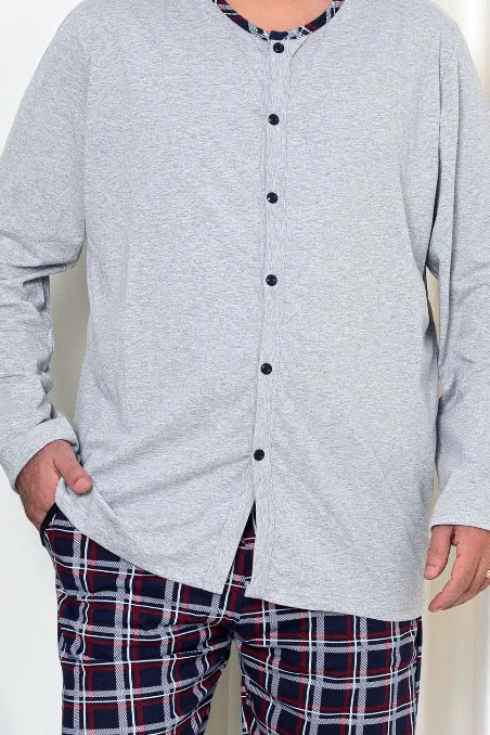 Royalfashion Мъжки Памучни Пижами в Каре ПРИГОТВЕН РАЗМЕР