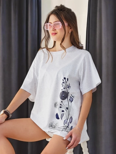 Regalна мода Женска памучна тениска с принт