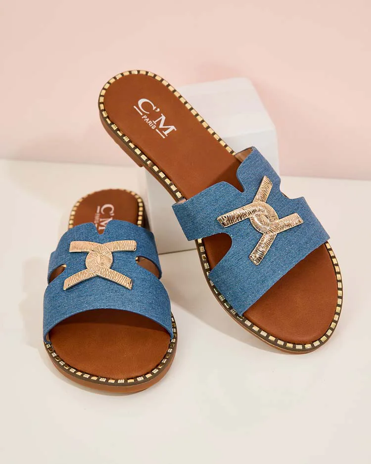 Royalfashion Дамски джапанки Ovore с плоска подметка