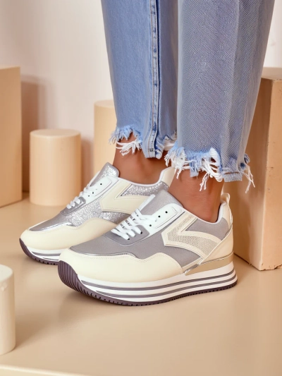 Royalfashion Дамски маратонки с брокат Borovis