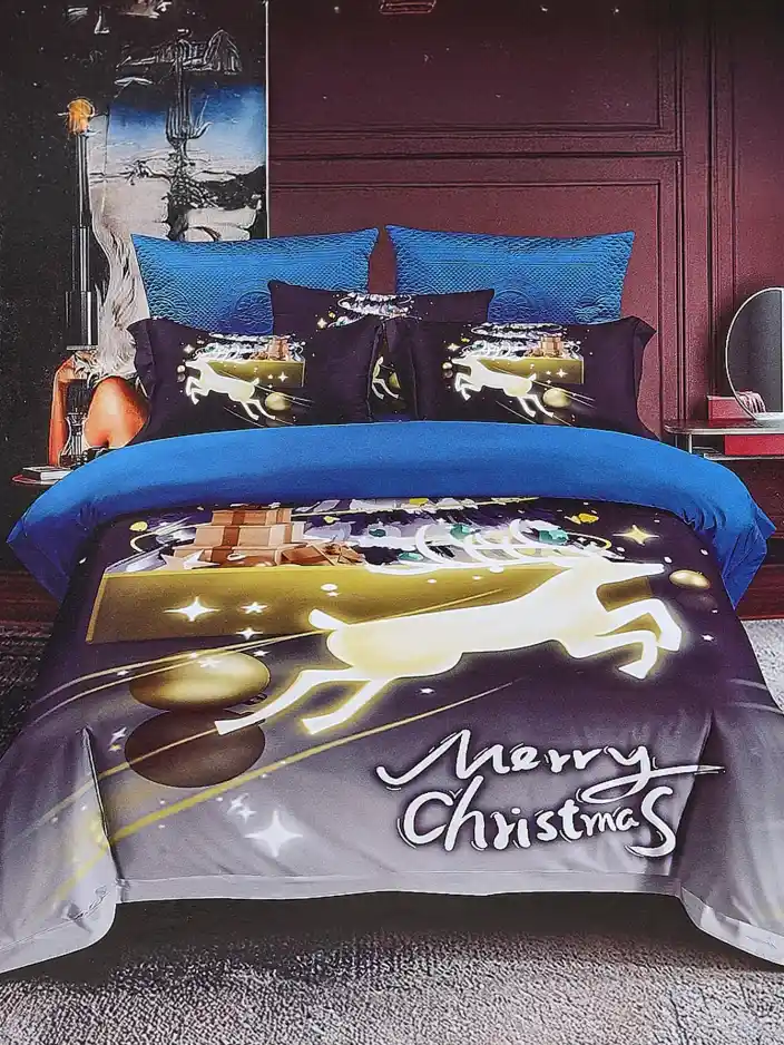 Royalfashion Коледно спално бельо комплект 160x200 3-ЧАСТИ
