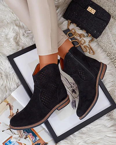 Royalfashion Дамски ажурни ботуши Toffas