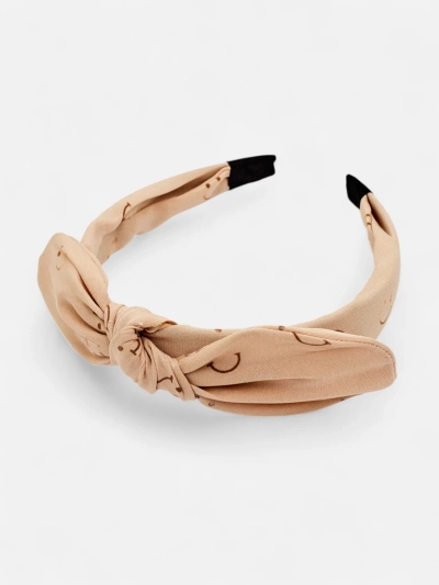 Royalfashion Детска лента за коса с панделка с принт на усмихнати лица