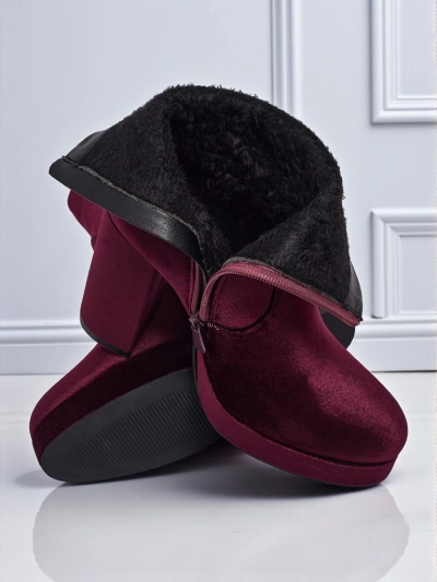 Дамски боти на ток, имитация на велур, Miss