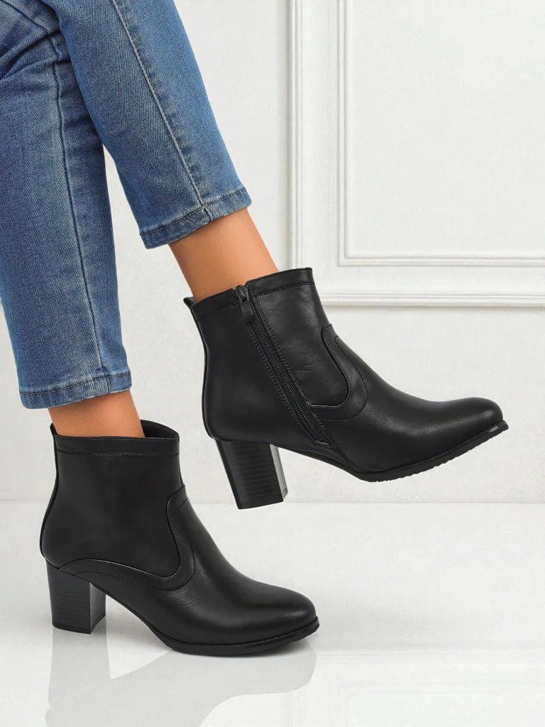 Дамски боти от еко кожа на ток Lunar Crest