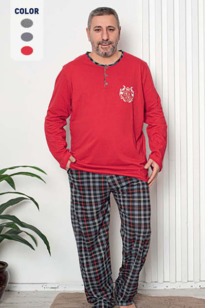 Royalfashion Мъжка пижама в червено