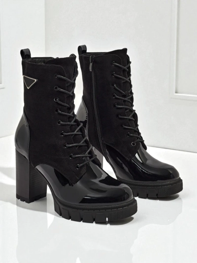 Дамски еко велурени боти на ток Event Bramble