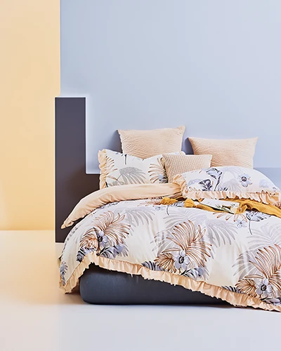 Royalfashion Патернирано спално бельо с набръчкан ръб 160x200 3-частен комплект