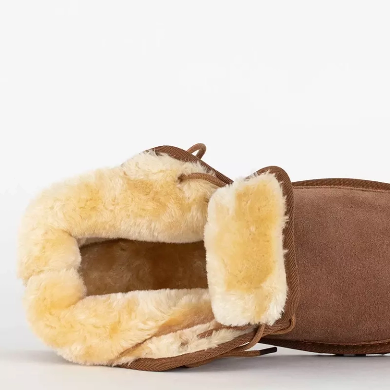 OUTLET Camelowe śniegowce męskie Gavin - Obuwie