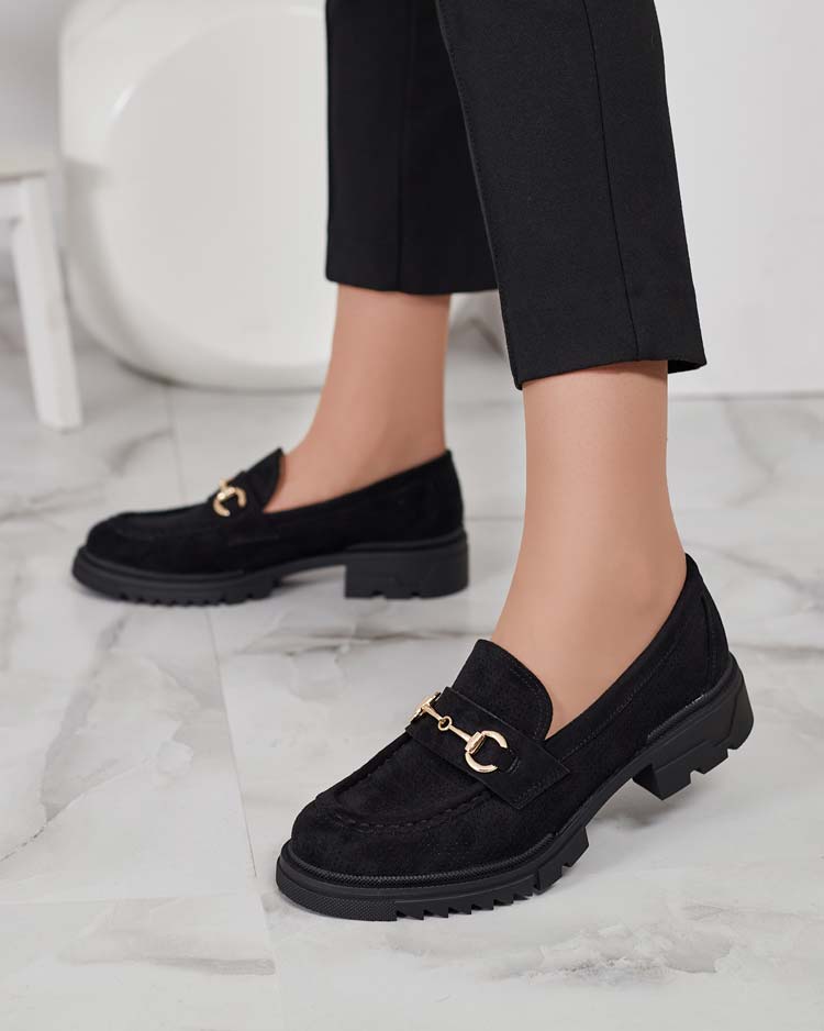 Royalfashion Дамски ажурни мокасини с верижка Imerila