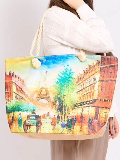 Royalfashion Голям текстилен чант с принт