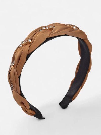 Royalfashion Лента за коса с плитка и перли