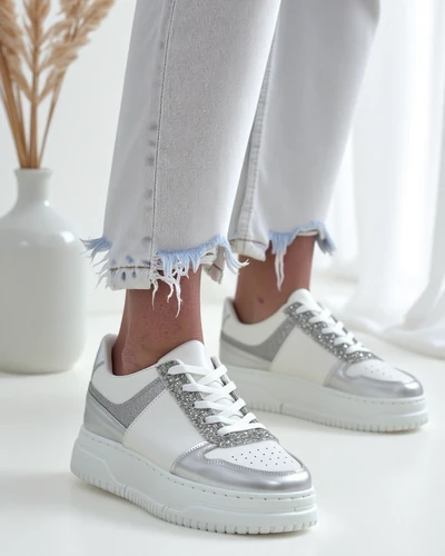 Royalfashion Жени маратонки с блестящи елементи Qisofi