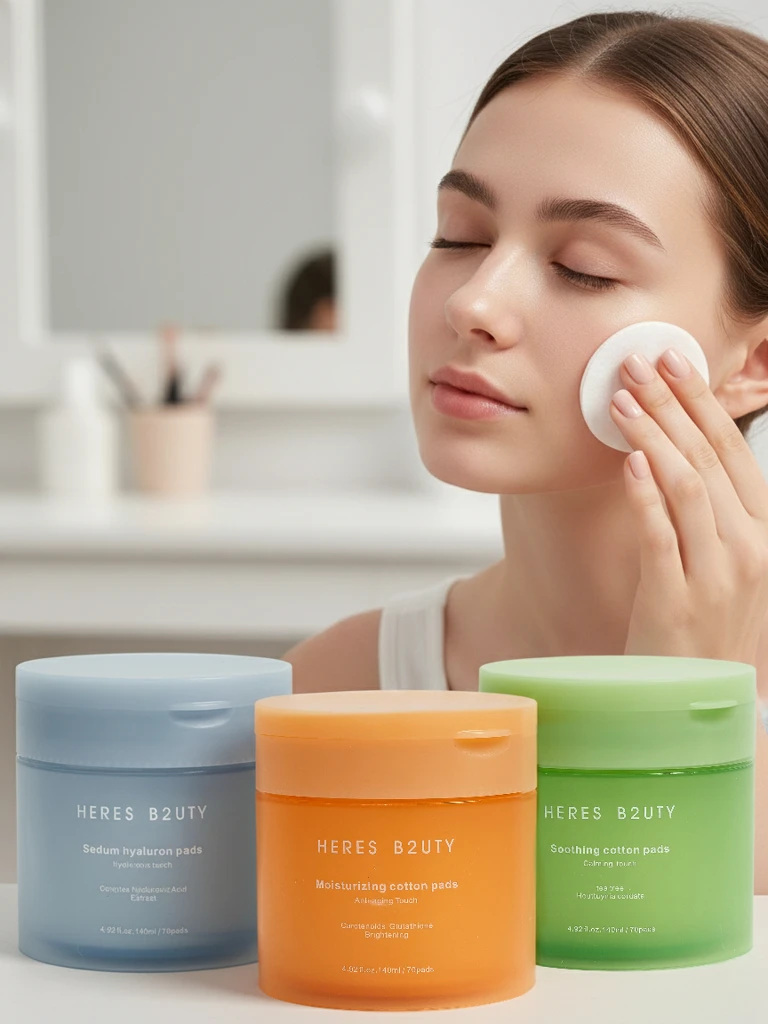 Памучни козметични тампони - овлажняващи, успокояващи