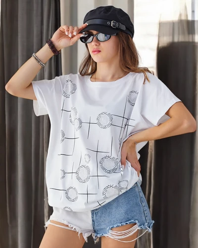 Royalfashion Дамска памучна тениска с принт