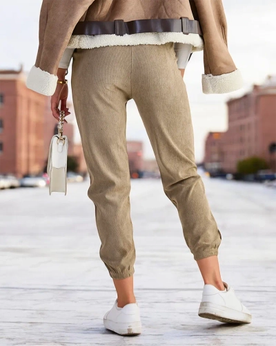 Royalfashion Дамски бойни панталони от плат