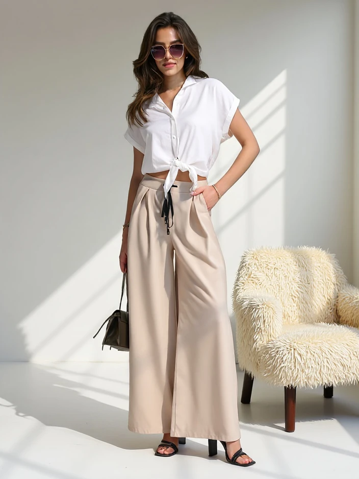 Royalfashion Широки дамски панталони