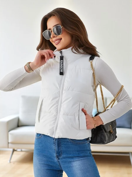 Royalfashion Дамско късо безръкавно яке