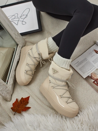 Дамски боти тип снегоходки с пух Lysmora