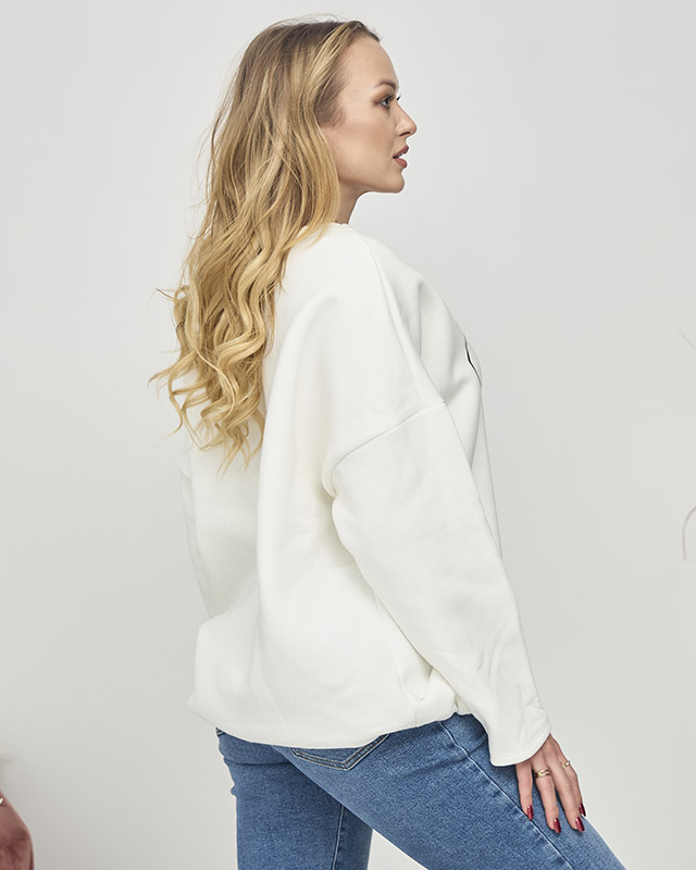 Дамски суитчър с надпис в бяло- Облекло