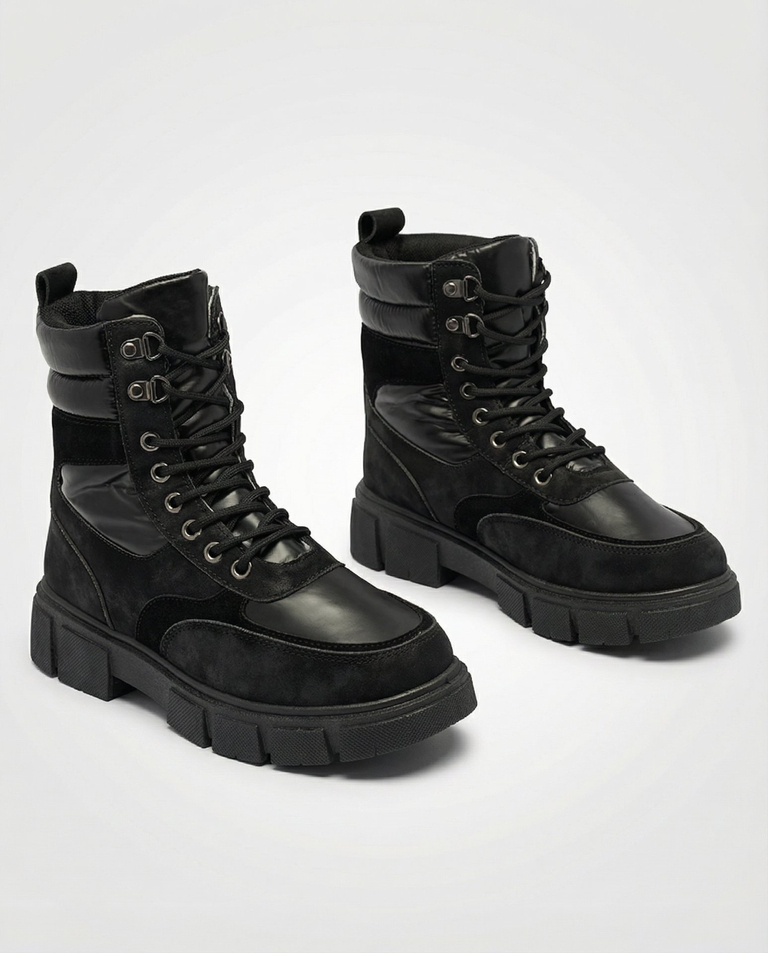 Черни дамски изолирани ботуши Kasemi- Footwear