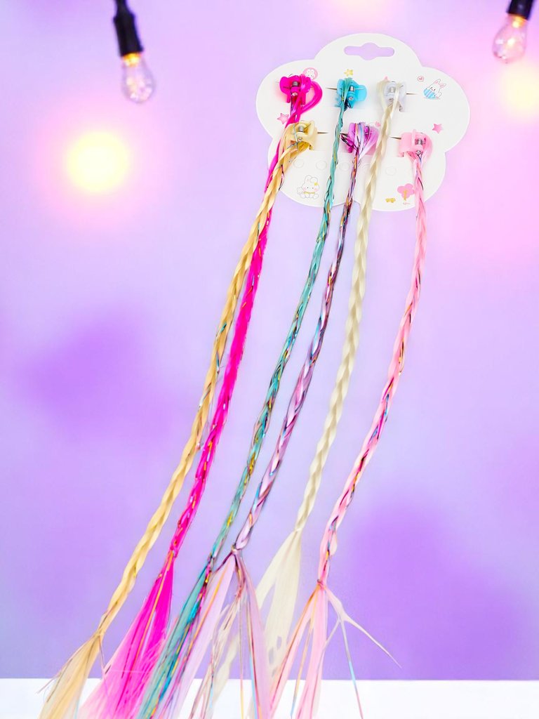 Royalfashion Цветни плитки с клипс за коса