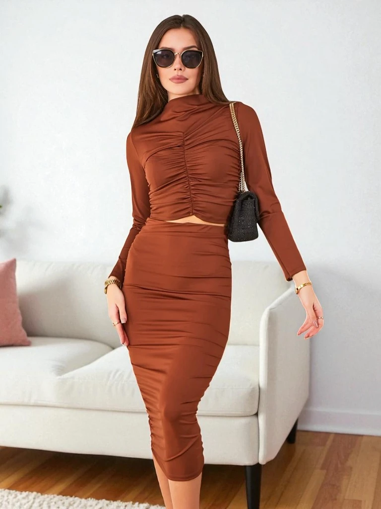 Рокля за дами от Royalfashion с дължина до коляно