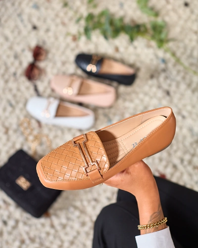 Royalfashion Дамски мокасини Camel Bulerol