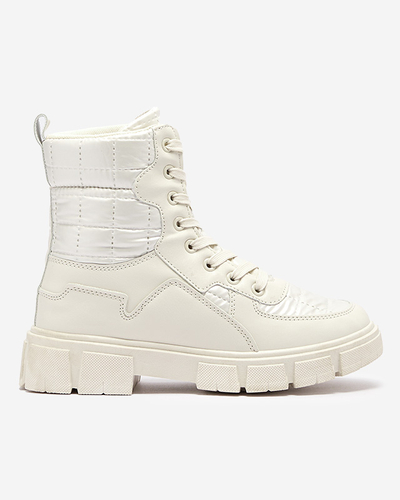 Calista Дамски Обувки Модерни Плоски Боти Кремави