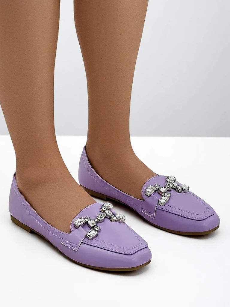 Royalfashion Дамски мокасини с кристали Lecilla