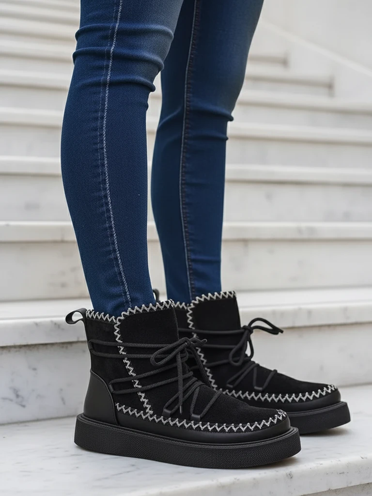 Royalfashion дамски обувки за сняг с връзки Siozi