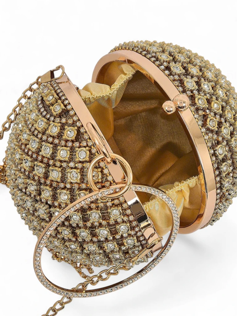 Royalfashion Дамска чанта топка с цирконии Velora Bloom