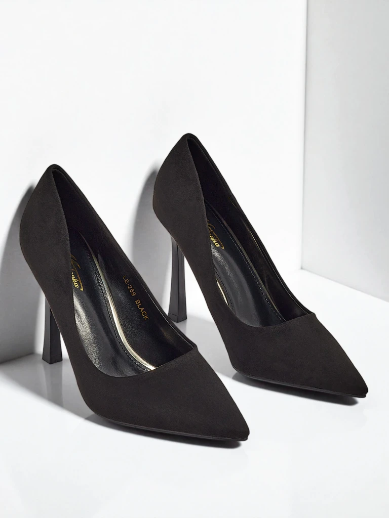 Дамски обувки на висок ток от еко велур Belunika