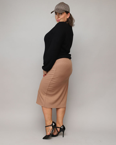 Royalfashion Ежедневен дамски комплект в черно и кафяво