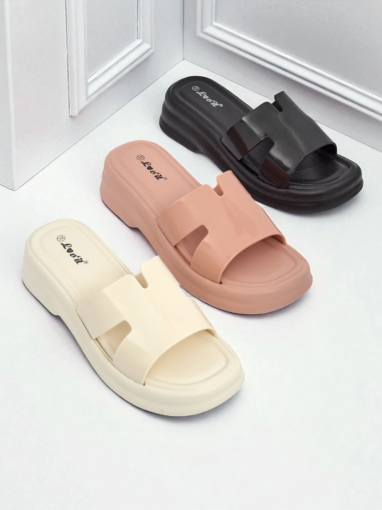 Royalfashion Дамски чехли на по-дебела подметка Nova Gloss