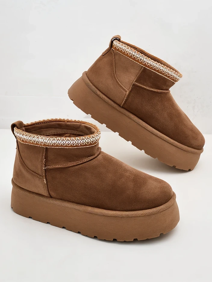 Royalfashion Дамски къси ботуши a'la snow boots Xoalla