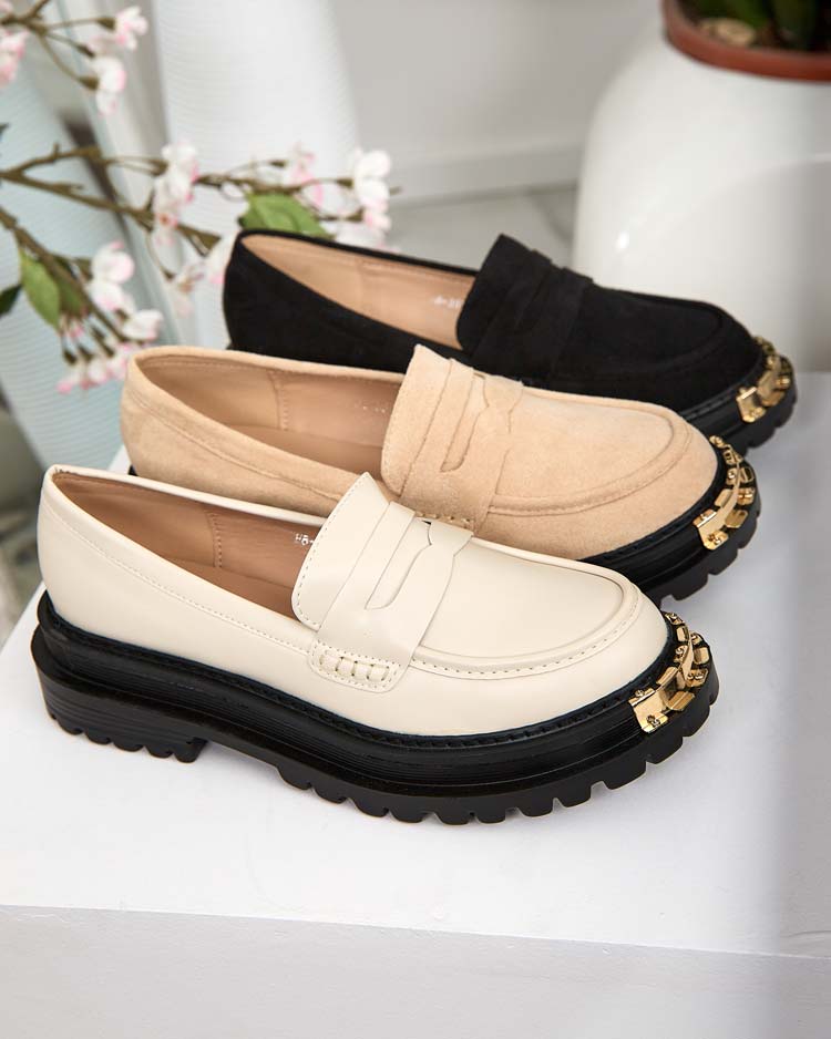 Royalfashion Дамски мокасини от еко велур Retillum