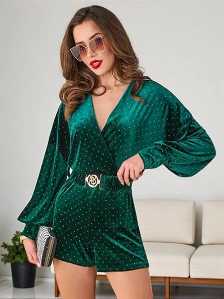 Royalfashion Дамски гащеризон с кристали