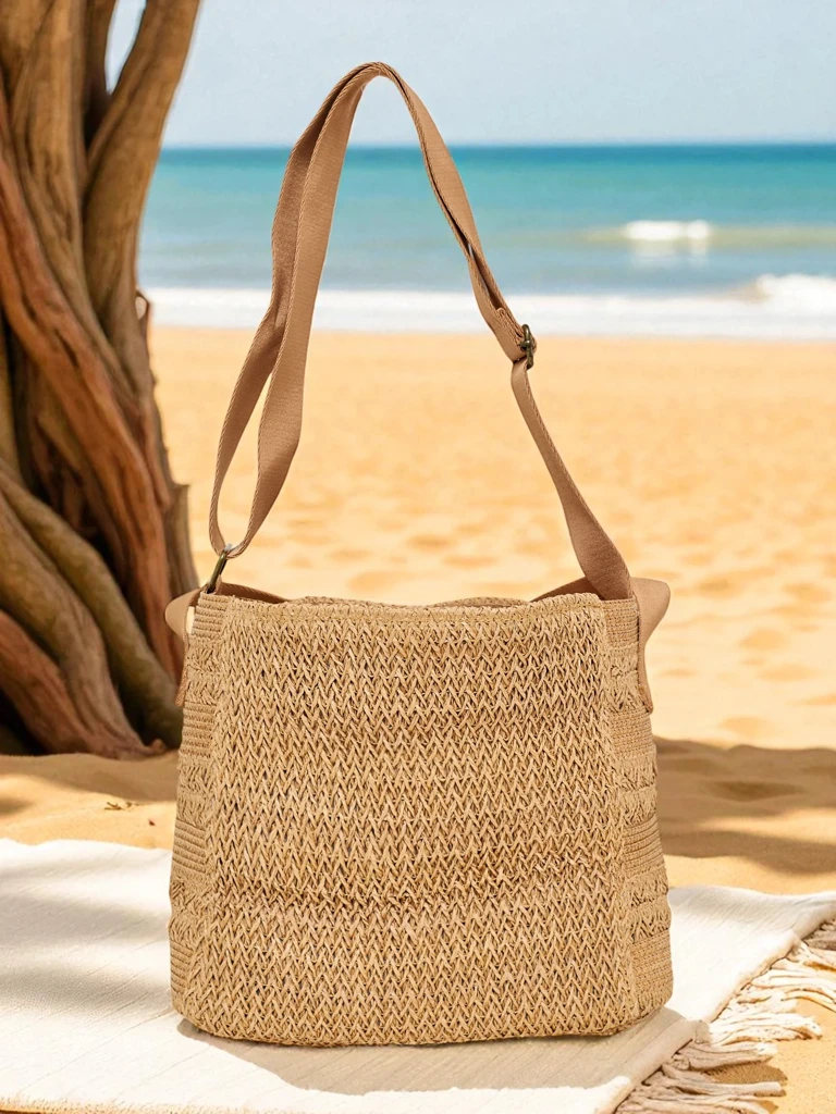 Royalfashion Голяма дамска сламена чанта Nysa Ariadne