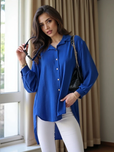 Royalfashion Дълга разширена риза за жени