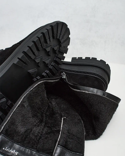 Royalfashion Дамски ботуши от еко велур Homni