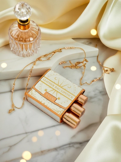 Aphrodite Aurora Luxe — Eleganckie Skorzane Etui z Trio Pomadek 2,5/10ml Amalfi