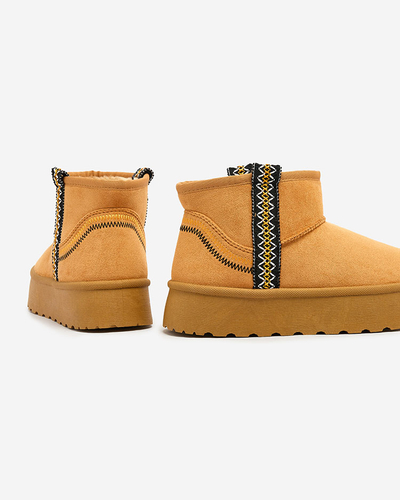 Royalfashion Дамски къси ботуши a'la snow boots with ornament Erititta